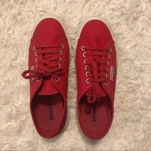 Red Superga sneaker